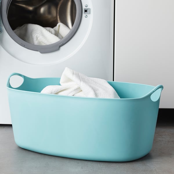 TORKIS Flexi laundry basket, in-/outdoor, blue, 35 l