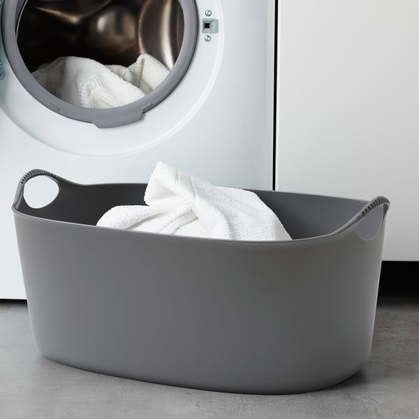 TORKIS Flexi laundry basket, in-/outdoor, grey, 35 l