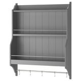 TORNVIKEN Plate shelf, grey, 80x100 cm