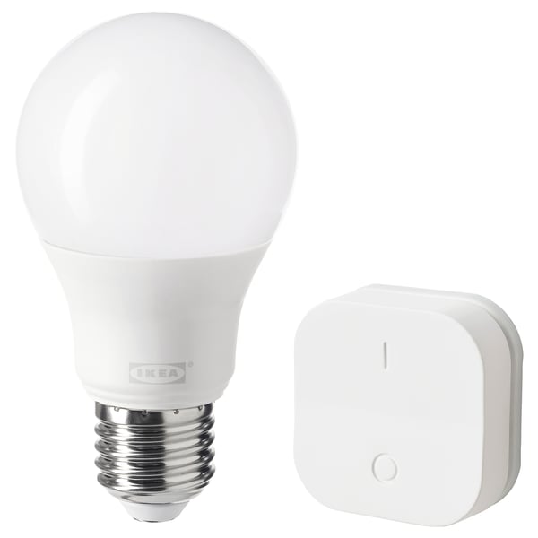 TRÅDFRI Dimmer kit, smart wireless dimmable/warm white, E27