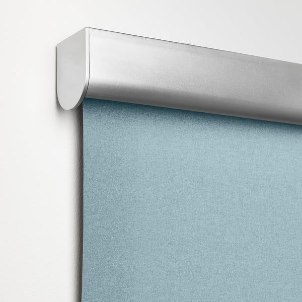 TRETUR Block-out roller blind, light blue, 140x195 cm