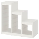 White TROFAST toy storage unit with multiple compartments.