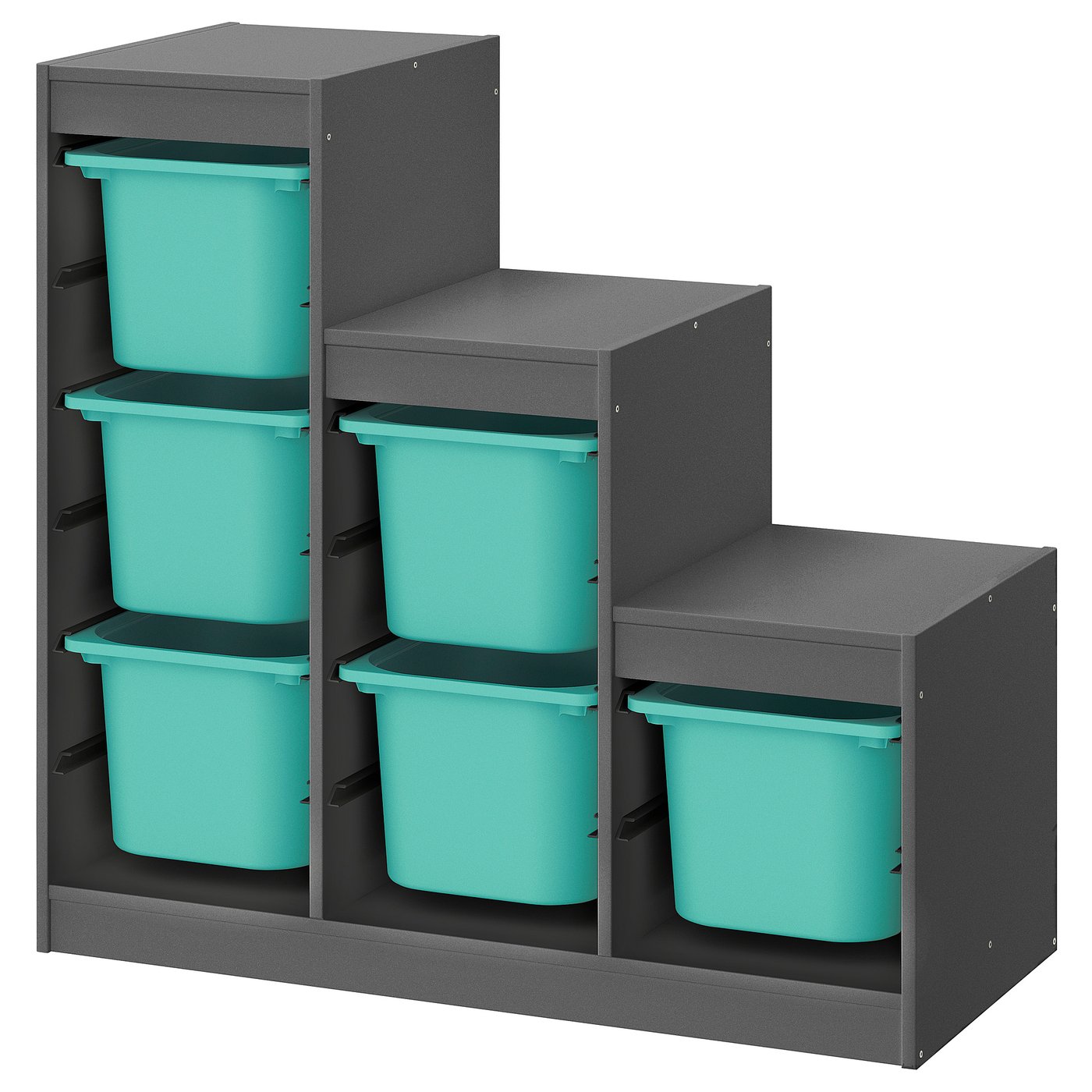 TROFAST storage combination, grey/turquoise, 99x44x95 cm IKEA Malaysia