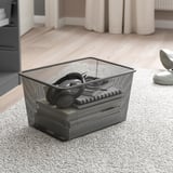 TROFAST Storage combination with boxes, grey/dark grey, 99x44x95 cm