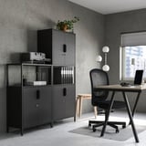 TROTTEN Cabinet combination, anthracite, 140x173 cm
