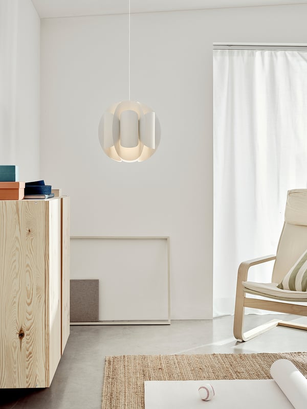 TRUBBNATE Pendant lamp shade, white, 38 cm