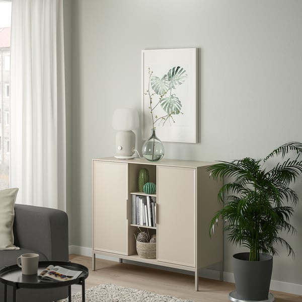 TULLSTORP Cabinet, beige, 99x35x89 cm
