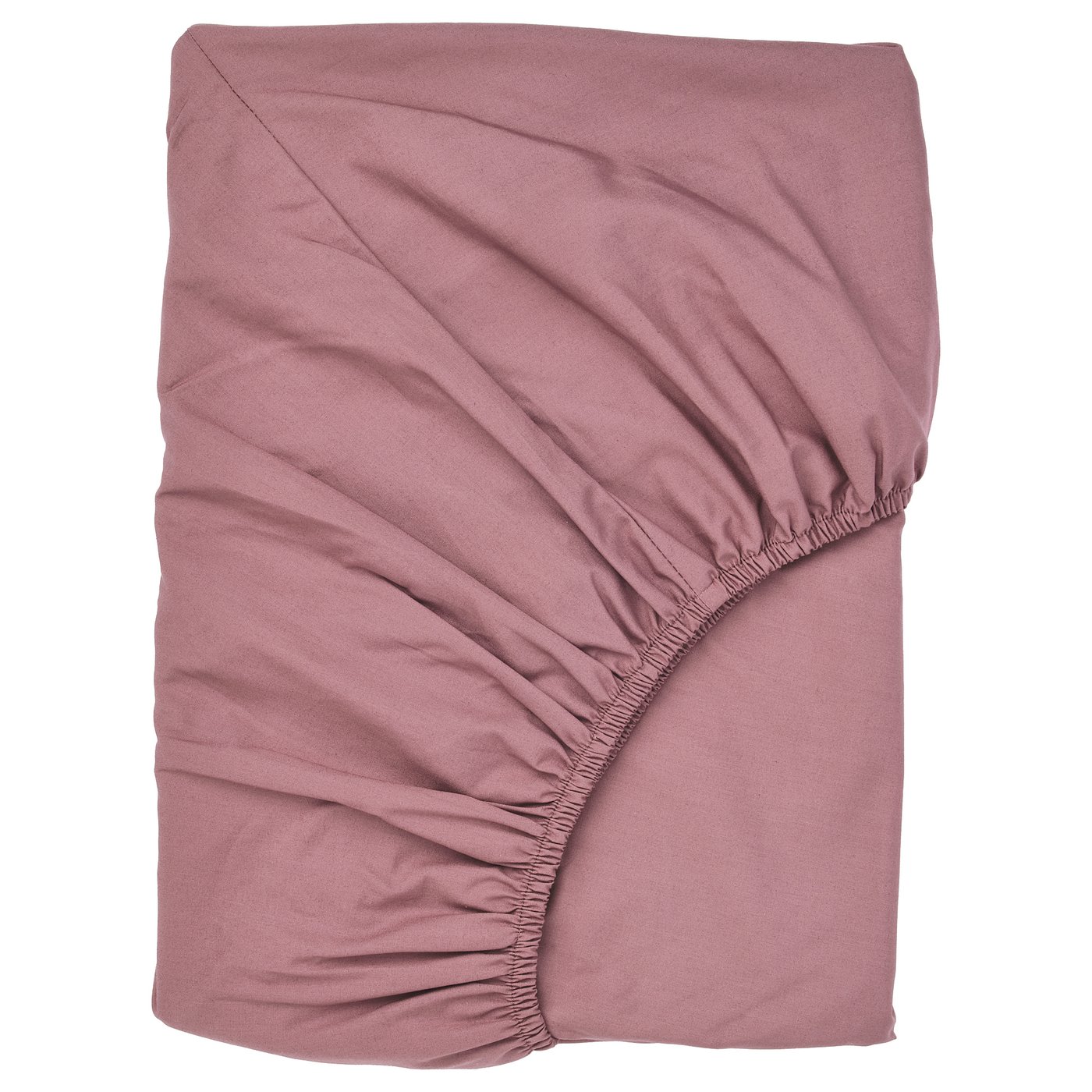 ULLVIDE Fitted sheet - dark pink - IKEA
