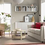 UNDERVISNING Rug, low pile, off-white black/handmade, 200x300 cm