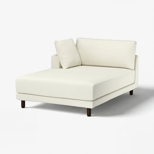 UPPÅKRA Chaise longue module, with armrest left/Axvall off-white