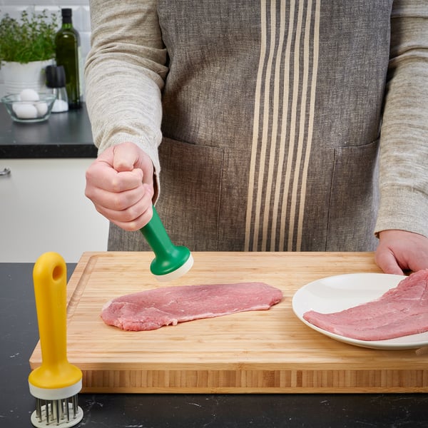 UPPFYLLD Tenderiser tool, set of 2, green/bright yellow