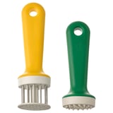 UPPFYLLD Tenderiser tool, set of 2, green/bright yellow