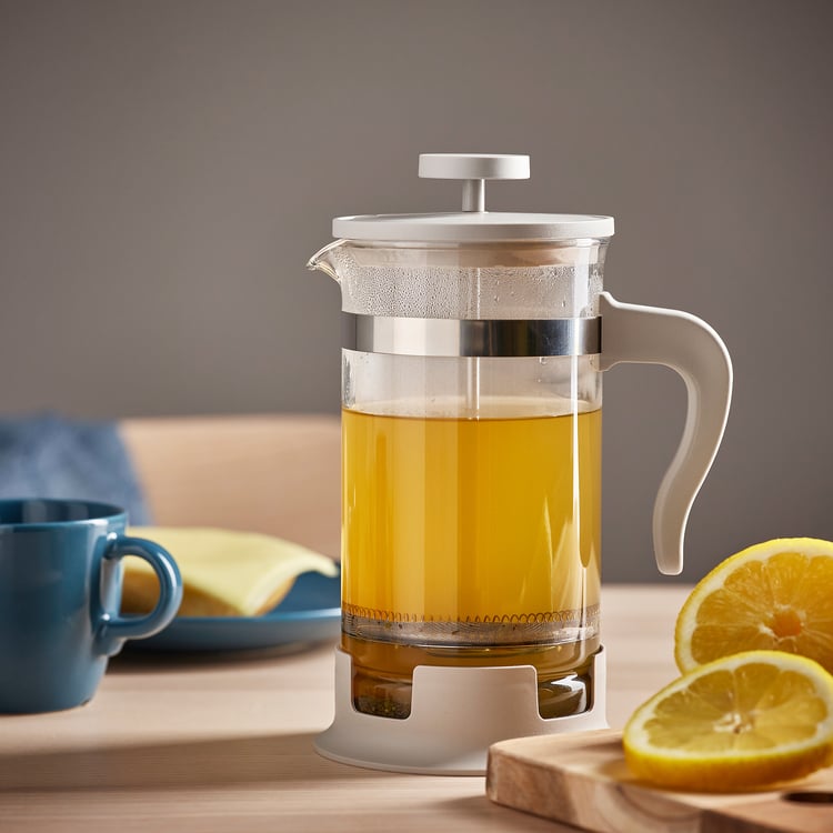 UPPHETTA coffee/tea maker, glass/stainless steel light greybeige, 1 l IKEA Malaysia