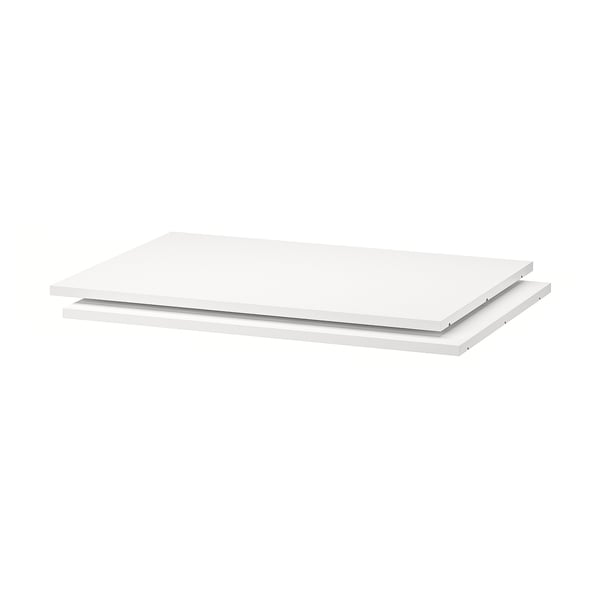 A white UTRUSTA shelf with a smooth, rectangular design and a sturdy melamine finish.
