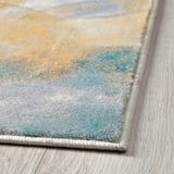 UTTAG Rug, low pile, circle pattern/light beige, 160x230 cm