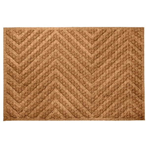 VÄGRÄCKE Door mat, natural colour/beige, 60x90 cm