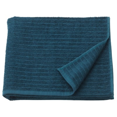 VÅGSJÖN Bath towel, dark blue, 70x140 cm
