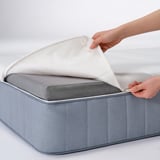 VALLBERGET Pocket sprung mattress, with coir super firm/light blue, 90x200 cm
