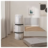 VALLBERGET Pocket sprung mattress, with coir super firm/light blue, 90x200 cm