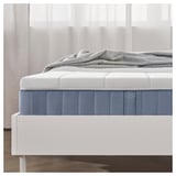 VALLBERGET Pocket sprung mattress, with coir super firm/light blue, 90x200 cm