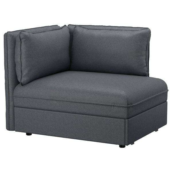 VALLENTUNA Sofabed module with backrests, Hillared dark grey IKEA