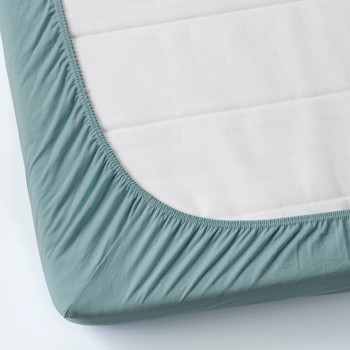 VÅRVIAL Fitted sheet for daybed, light blue, 80x200 cm IKEA