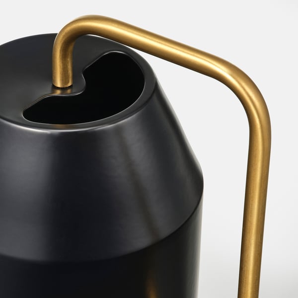 VATTENKRASSE Watering can, black/gold-colour, 0.9 l
