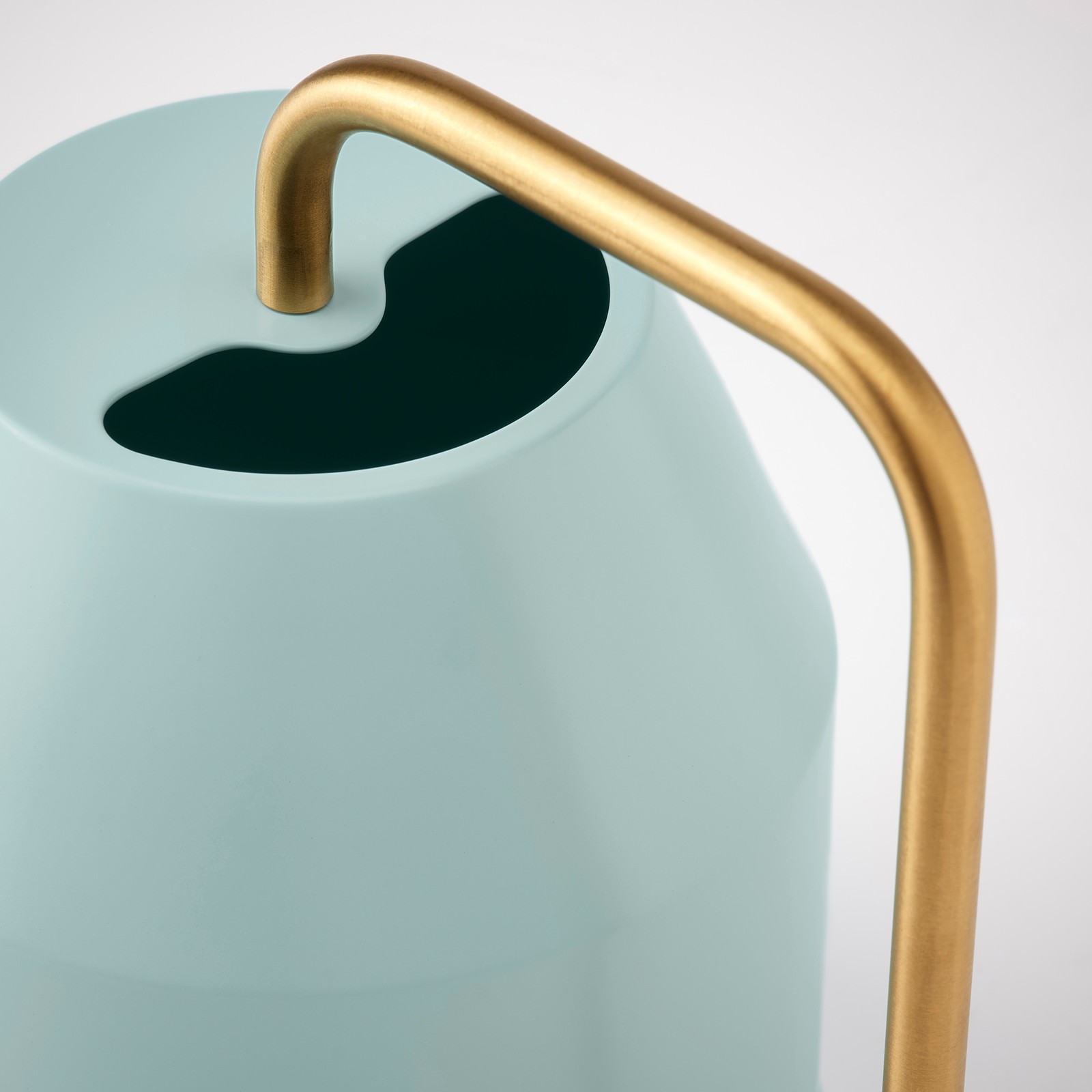 VATTENKRASSE Watering can, light turquoise/goldcolour, 0.9 l IKEA