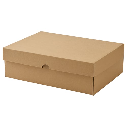 Brown cardboard box, closed, no lid markings.