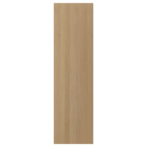 Wooden panel, natural light brown, rectangular, smooth surface, oak veneer design.