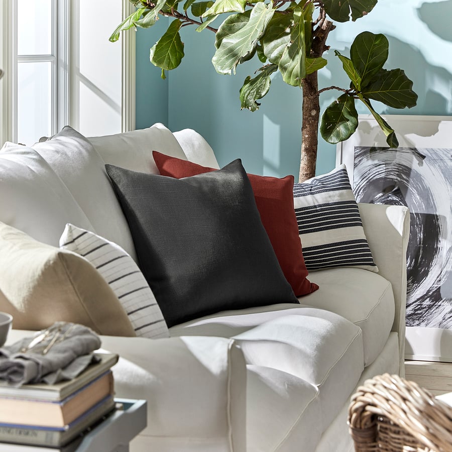 VIGDIS Cushion cover, blackgrey, 50x50 cm IKEA