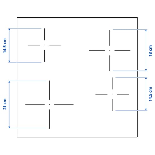 Illustration with measurements for the product: VILSTA.