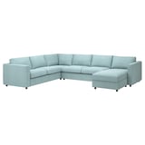 VIMLE Cvr crnr sofa, 5-seat w chaise lng, Saxemara light blue
