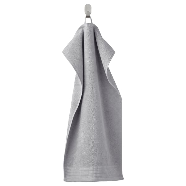 VINARN Hand towel, light grey, 40x70 cm