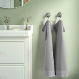 VINARN Hand towel, light grey, 40x70 cm