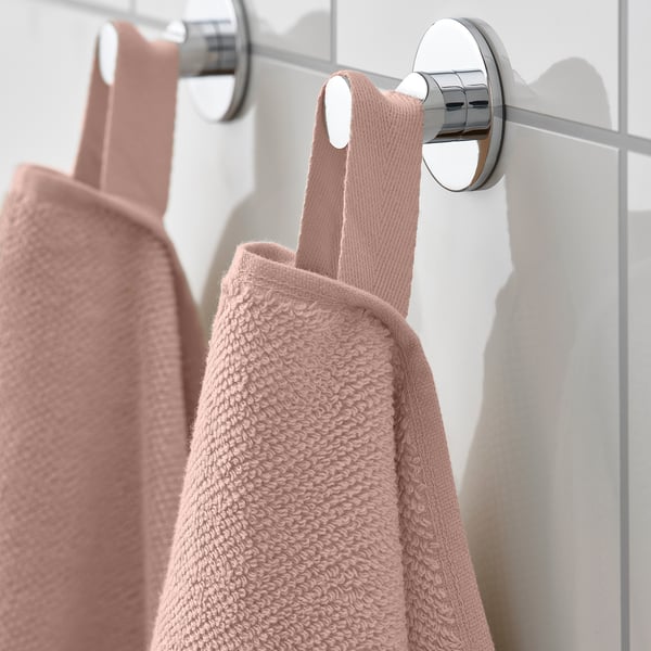VINARN Hand towel, light pink, 40x70 cm