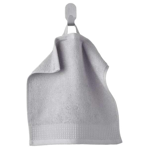 VINARN Washcloth, light grey, 30x30 cm