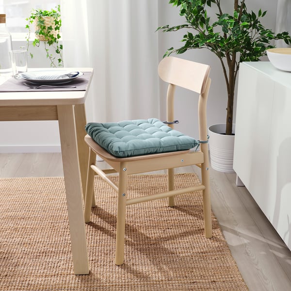 VIPPÄRT Chair cushion, light blue, 38x38x6.5 cm