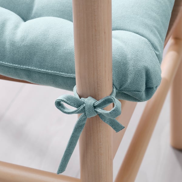 VIPPÄRT Chair cushion, light blue, 38x38x6.5 cm