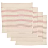 VIPPSTARR Napkin, stripe pattern red/natural, 30x30 cm