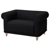 VISKAFORS 1,5-seat armchair, Lejde anthracite/birch