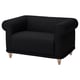 VISKAFORS 1,5-seat armchair, Lejde anthracite/birch