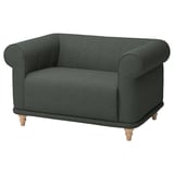 VISKAFORS 1,5-seat armchair, Lejde/grey/green birch