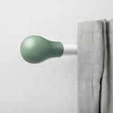 VITSKRÅP Finials, 1 pair, wood/green