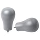VITSKRÅP Finials, 1 pair, wood/grey