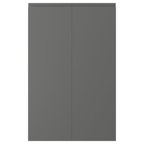 A dark grey VOXTORP cabinet with sleek, minimalist design and smooth surfaces.