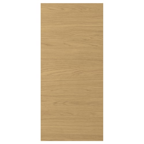 VOXTORP oak finish kitchen cabinet panel, rectangular, smooth surface, wood-grain texture.