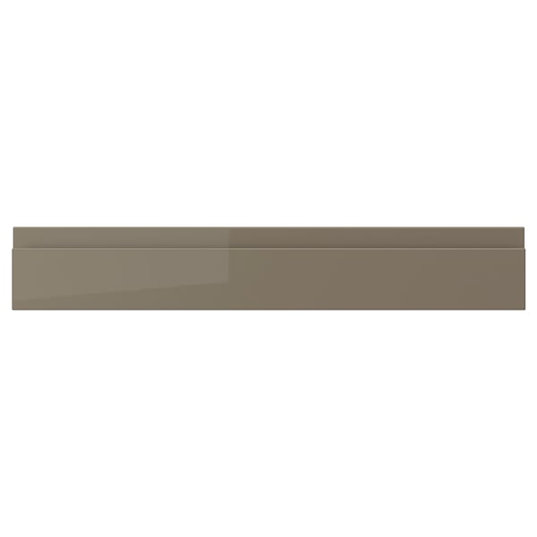 VOXTORP Drawer front, high-gloss dark grey-brown, 60x10 cm