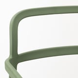 YPPERLIG Chair with armrests, green