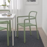 YPPERLIG Chair with armrests, green